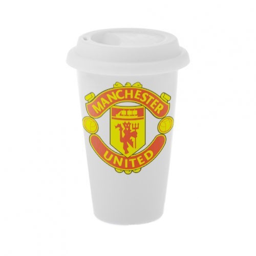 Стакан с силиконовой крышкой с логотипом Манчестер Юнайтед